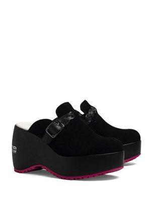 BUBBLE BOST BLACK SABOT FIBBIA DA DONNA - FORNARINA GLAM