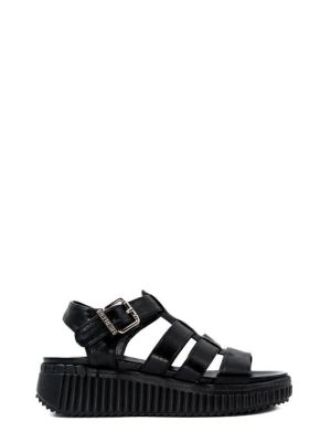 172691 NEGRO NERO SANDALO FASCE ZEPPA  - REFRESH