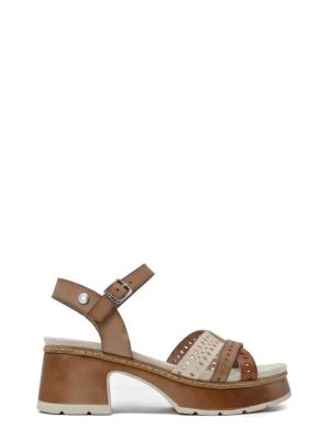 172693 BEIGE SANDALO TACCO MEDIO   - REFRESH