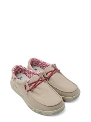 WP150 LEDRO BEIGE 57 MOCASSINO BARCA IN TESSUTO - PITAS