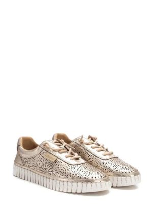 162327 GOLD ORO SCARPE DA DONNA PELLE TRAFORATA-CARMELA