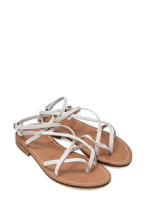 550 NAPPA WHITE BIANCO SANDALO INFRADITO - ANTICHI ROMANI