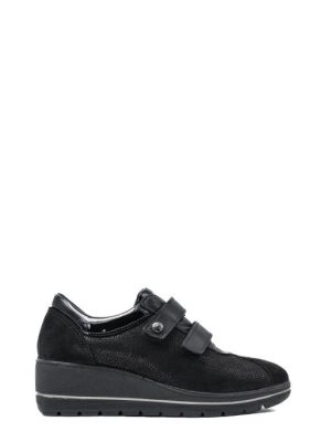 77595 00 NERO SNEAKER DOPPIO STRAPPO -ENVAL SOFT