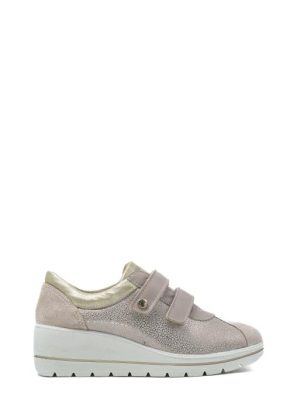 77595 22 PLATINO SNEAKER DOPPIO STRAPPO -ENVAL SOFT
