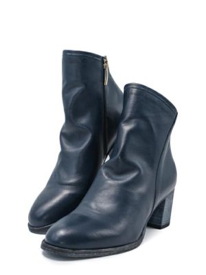 5516 NAPPA BLU STIVALETTO TACCO MEDIO - SOFIA LEN