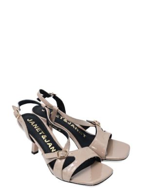J-182 TAUPE TORTORA SANDALO TACCO MEDIO - JANET & JANET