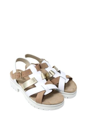 76721 00 VITELLO BIANCO/BEIGE SANDALO RAGNETTO -IGI&CO