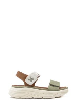 143986 KAKI VERDE SANDALO SPORTIVO DOPPIO STRAPPO - XTI