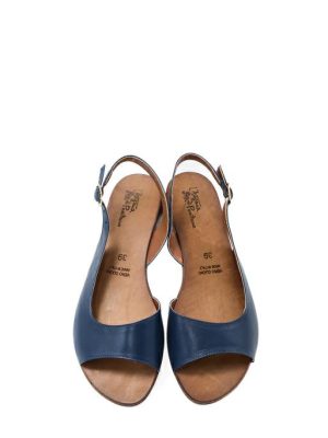 073 BLU sandalo slingback aperto - ARTIGIANO DI POSITANO