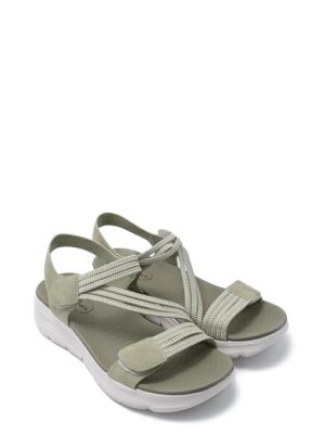 LAVINIA KHAKI VERDE SANDALO SPORTIVO - CC RESORTS