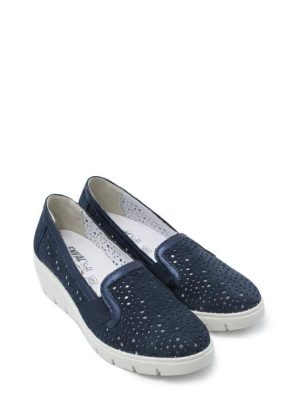 77574 11 NAVY MOCASSINO TRAFORATO CON ZEPPA -ENVAL SOFT