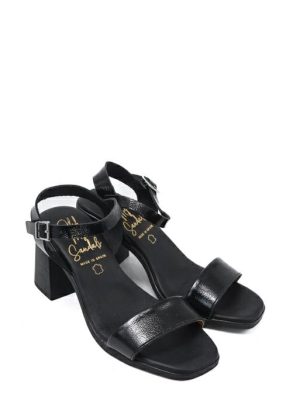5619 DUNA NEGRO NERO sandalo tacco medio – OH MY SANDALS