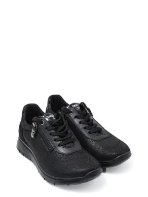 77672 00 NERO SNEAKER LACCI+LAMPO -ENVAL SOFT