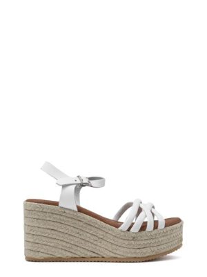 5739 BLANCO BIANCO sandalo zeppa alta corda - OH MY SANDAL