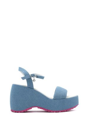 BUBBLE 1 JEANS SANDALO ZEPPA ALTA - FORNARINA GLAM