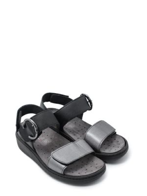 77749 22 ACCIAIO/NERO SANDALO PLANTARE ESTRAIBI-ENVAL SOFT