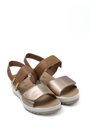 77788 22 CHAMPAGNE BEIGE SANDALO DOPPIO STRAPPO -ENVAL SOFT