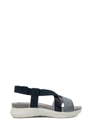 77864 00 AZZURRO SANDALO FASCE BICOLOR - ENVAL SOFT