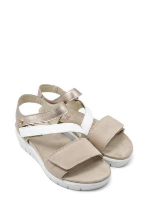 77903 22 BEIGE SCURO SANDALO 3 STRAPPI - ENVAL SOFT