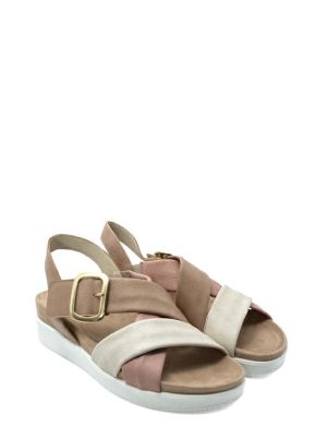 77884 11 TAUPE SANDALO FASCE+FIBBIA - ENVAL SOFT