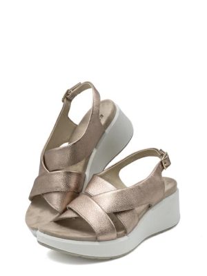 77923 33 CHAMPAGNE SANDALO FASCE INTRECCIATE - ENVAL SOFT