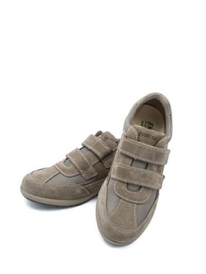 77132 22 PELLE+TESSUTO BEIGE SCARPA STRAPPO DA UOMO - ENVAL