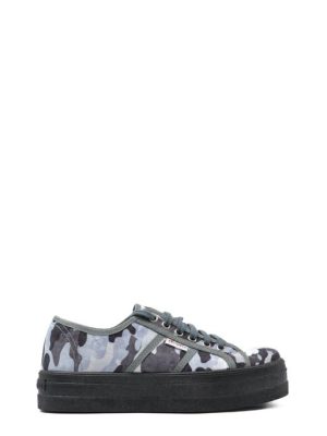09211 MILITARE GRIGIO sneakers in tessuto - VICTORIA