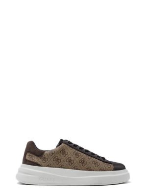 FMPVIB FAL12 ELBA BEIBR BEIGE BROWN SNEAKER DA UOMO- GUESS