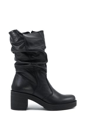 86603 00 NERO Stivale arricciato tacco medio -IGI&CO