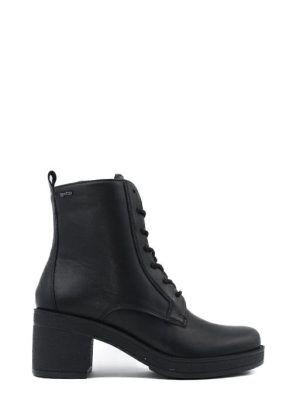 86604 00 NERO Stivaletto anfibio tacco medio in gomma-IGI&CO
