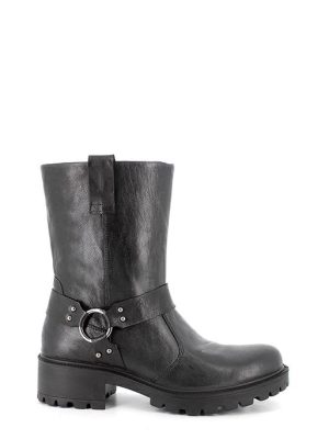 86629 00 CAPRA NERO STIVALETTO CON CAVIGLIERA - IGI&CO