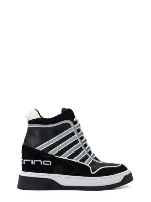 DAISY BLACK NERO Sneaker zeppa alta interna - FORNARINA GLAM