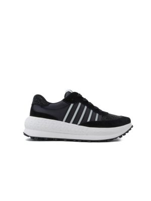 DOUBLE RUN BLACK STRASS Sneaker sport donna- FORNARINA GLAM