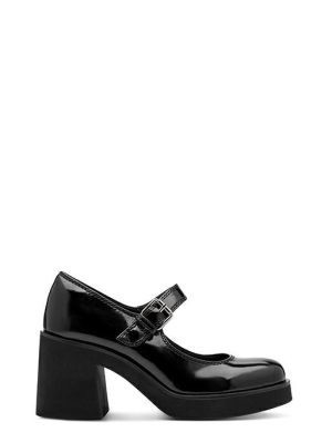 22409 BLACK NERO Decollete Mary jane/bebè tacco med-TAMARIS