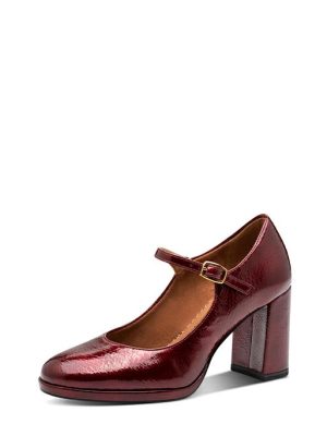 22462 MERLOT BORDO' Decollete Mary jane/bebè tacco - TAMARIS